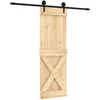 Slankios durys Natūrali ir juoda 70 x 210 cm