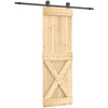 Slankios durys Natūrali ir juoda 70 x 210 cm