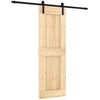 Slankios durys Natūrali ir juoda 70 x 210 cm