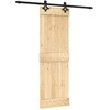 Slankios durys Natūrali ir juoda 70 x 210 cm