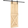 Slankios durys Natūrali ir juoda 70 x 210 cm