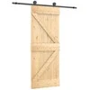 Slankios durys Natūrali ir juoda 70 x 210 cm