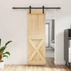 Slankios durys Natūrali ir juoda 70 x 210 cm