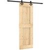Slankios durys Natūrali ir juoda 70 x 210 cm
