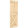 Slankios durys Natūrali ir juoda 70 x 210 cm