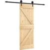 Slankios durys Natūrali ir juoda 70 x 210 cm