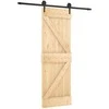 Slankios durys Natūrali ir juoda 70 x 210 cm