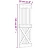 Slankios durys 70 x 210 cm Natūrali ir juoda