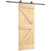 Slankios durys Natūrali ir juoda 70 x 210 cm