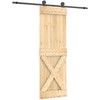 Slankios durys Natūrali ir juoda 70 x 210 cm