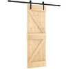 Slankios durys Natūrali ir juoda 70 x 210 cm