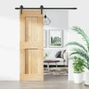 Slankios durys Natūrali ir juoda 70 x 210 cm