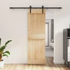 Slankios durys Natūrali ir juoda 70 x 210 cm