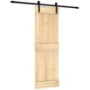 Slankios durys Natūrali ir juoda 70 x 210 cm