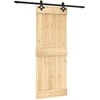 Slankios durys Natūrali ir juoda 80 x 210 cm