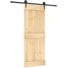 Slankios durys Natūrali ir juoda 80 x 210 cm