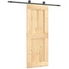 Slankios durys Natūrali ir juoda 80 x 210 cm