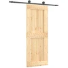 Slankios durys Natūrali ir juoda 80 x 210 cm