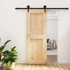 Slankios durys Natūrali ir juoda 80 x 210 cm