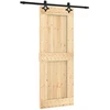 Slankios durys Natūrali ir juoda 80 x 210 cm