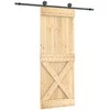 Slankios durys Natūrali ir juoda 80 x 210 cm