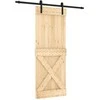 Slankios durys Natūrali ir juoda 80 x 210 cm