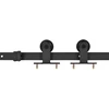 Slankios durys Natūrali ir juoda 80 x 210 cm