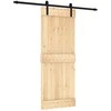 Slankios durys Natūrali ir juoda 80 x 210 cm