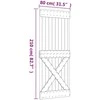 Slankios durys Natūrali ir juoda 80 x 210 cm