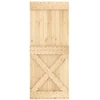Slankios durys 80 x 210 cm Natūrali ir juoda
