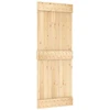 Slankios durys Natūrali ir juoda 80 x 210 cm