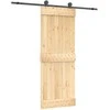 Slankios durys Natūrali ir juoda 80 x 210 cm