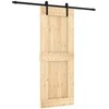 Slankios durys Natūrali ir juoda 80 x 210 cm