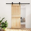 Slankios durys Natūrali ir juoda 80 x 210 cm