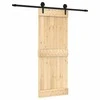 Slankios durys Natūrali ir juoda 80 x 210 cm