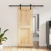 Slankios durys Natūrali ir juoda 80 x 210 cm