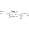 Slankios durys 80 x 210 cm Natūrali ir juoda
