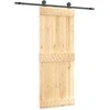 Slankios durys Natūrali ir juoda 80 x 210 cm