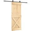 Slankios durys Natūrali ir juoda 80 x 210 cm