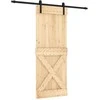 Slankios durys Natūrali ir juoda 80 x 210 cm