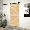 Slankios durys Natūrali ir juoda 80 x 210 cm