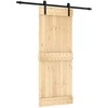 Slankios durys Natūrali ir juoda 80 x 210 cm