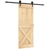 Slankios durys Natūrali ir juoda 80 x 210 cm