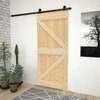 Slankios durys Natūrali ir juoda 80 x 210 cm