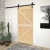Slankios durys Natūrali ir juoda 80 x 210 cm