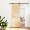 Slankios durys Natūrali ir juoda 80 x 210 cm