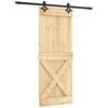 Slankios durys Natūrali ir juoda 80 x 210 cm