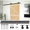 Slankios durys Natūrali ir juoda 80 x 210 cm