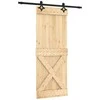 Slankios durys Natūrali ir juoda 80 x 210 cm