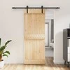 Slankios durys Natūrali ir juoda 80 x 210 cm